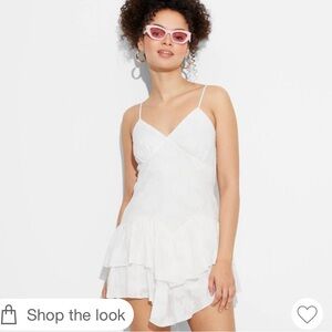 Women’s triangle top tiered mini skater dress